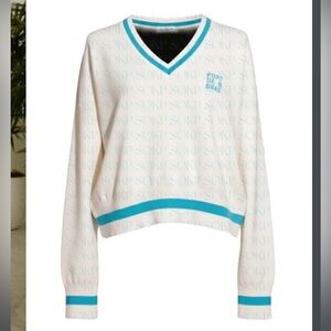 Port De Bras x Tiffany and Co Polina Sweater Tennis Chantilly Blue Small NWT NEW